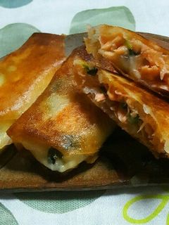 ほうれん草と鮭チーズ春巻き-レシピのメイン写真