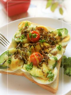 茹で卵・野菜のカレーマヨ和トースト-レシピのメイン写真