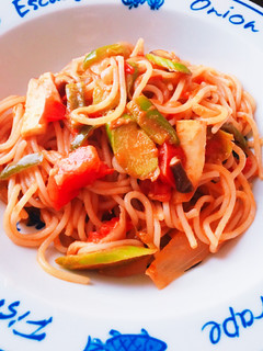 野菜ときのこのガーリックトマトパスタ-レシピのメイン写真