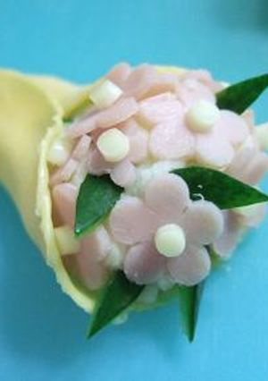 ～ポテサラとハムで作る花束～キャラ弁に-レシピのメイン写真