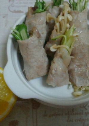 レンジでちんレシピ②～肉巻き野菜～-レシピのメイン写真