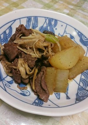 大根がおいしい!生姜入り牛すき煮風☆-レシピのメイン写真