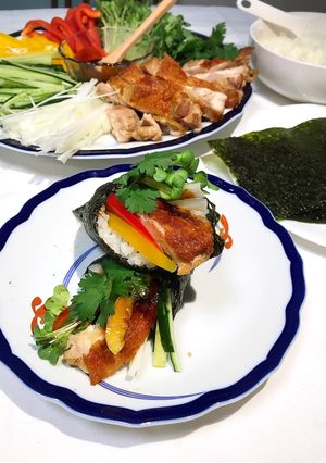 北京ダック風♪手巻き寿司-レシピのメイン写真