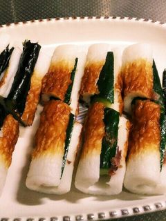 簡単つまみ 竹輪+きゆうり+梅干し+鰹節-レシピのメイン写真