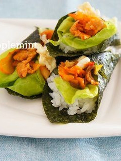 豚キムチとクリチソースの手巻き寿司-レシピのメイン写真