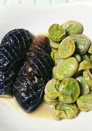ナスとそら豆の味噌煮♪-レシピのメイン写真