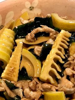 たけのこ☆豚肉とワカメ炒め-レシピのメイン写真