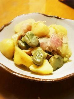 新じゃがとそら豆とベーコンのバター煮-レシピのメイン写真