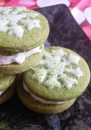サクモチ食感☆抹茶のスモアクッキー♪-レシピのメイン写真