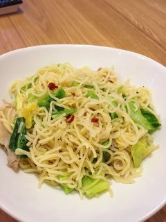 春キャベツのペペロンチーノ風焼きそば-レシピのメイン写真