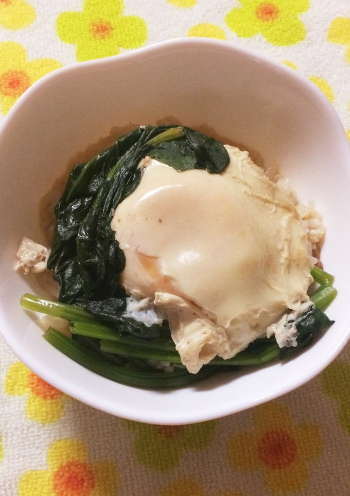 卵とほうれん草の煮込み丼ぶり☆-レシピのメイン写真