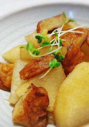 調味料3つフライパンで大根と薩摩揚の煮物-レシピのメイン写真