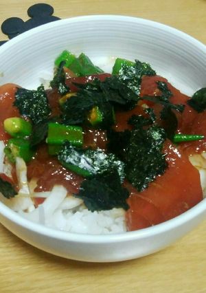 ポキ丼アボカド食べれない人用(漬け鮪丼)-レシピのメイン写真