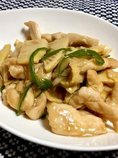 やわらか鶏胸肉と筍のオイスターソース炒め-レシピのメイン写真