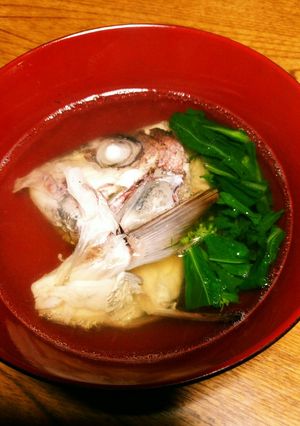 春の鯛の焼きあらのお吸い物＊-レシピのメイン写真