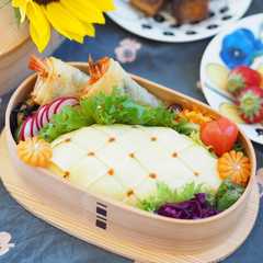 รูปของ 編み編みオムライス(編み込みオムライス)