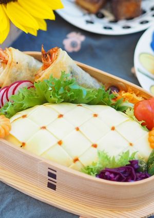 編み編みオムライス(編み込みオムライス)-レシピのメイン写真