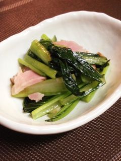 小松菜とベーコンの中華炒め-レシピのメイン写真