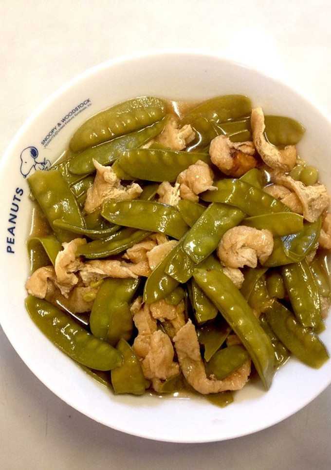 さやえんどうと油揚げの煮物-レシピのメイン写真