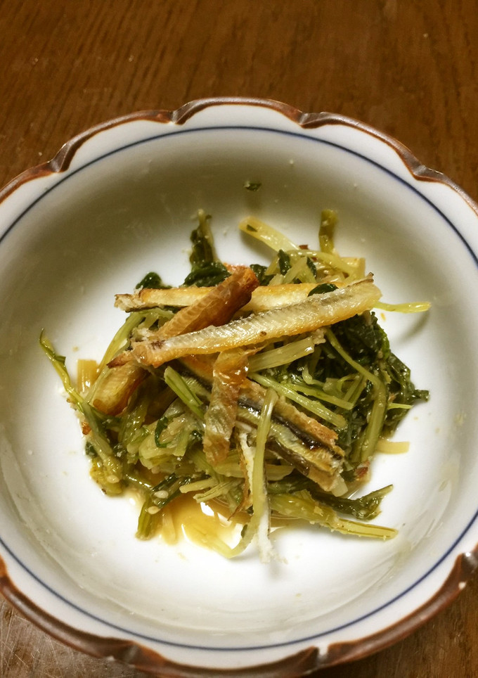 焼き穴子とほうれん草・水菜のごま和え-レシピのメイン写真