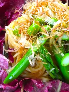 野菜たっぷり枝豆とアスパラの和風パスタ-レシピのメイン写真