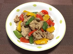 豚ロース切り落としのカラーピーマン添え-レシピのメイン写真