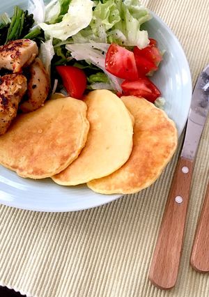 米粉でもちもち♪人参パンケーキ(食事系)-レシピのメイン写真