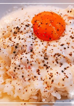 火を使わない♪カルボナーラご飯♡-レシピのメイン写真