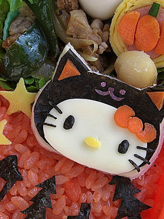 ハロウィン 黒猫キティのキャラ弁-レシピのメイン写真