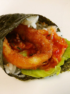 激ウマ☆イカのから揚げ&キムチの神手巻き-レシピのメイン写真