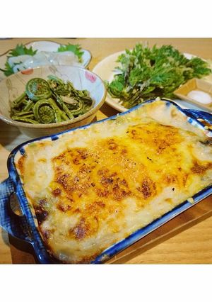 旬の山菜で☆タラの芽と長芋のグラタン-レシピのメイン写真