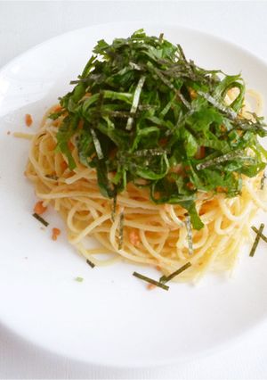 鮭フレークで簡単　大葉と鮭の和風パスタ-レシピのメイン写真