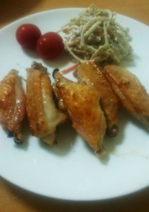 簡単‼宅飲みに♪手羽中の塩ニンニク焼き☆-レシピのメイン写真