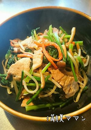 簡単！焼き肉のタレで豚バラ肉の野菜炒め-レシピのメイン写真