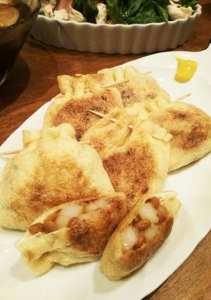 節約！！ボリュームおかず。納豆餅巾着-レシピのメイン写真