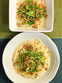 簡単♪ピリ辛冷やし豆乳坦々うどん-レシピのメイン写真