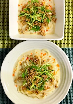 簡単♪ピリ辛冷やし豆乳坦々うどん-レシピのメイン写真