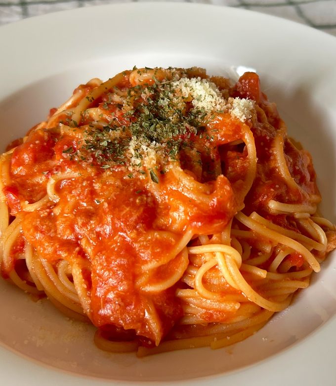 ワンパンで絶品！濃厚ツナとトマトパスタ-レシピのメイン写真