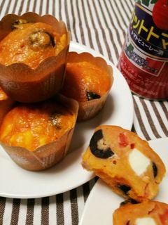 トマトとオリーブ、クリチのケークサレ-レシピのメイン写真