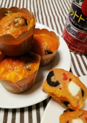 トマトとオリーブ、クリチのケークサレ-レシピのメイン写真