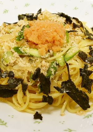 アスパラガスと明太子の和風パスタ-レシピのメイン写真
