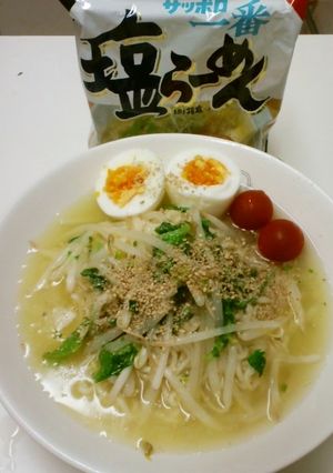 もやしと青菜のバター風味冷製サッポロ一番-レシピのメイン写真