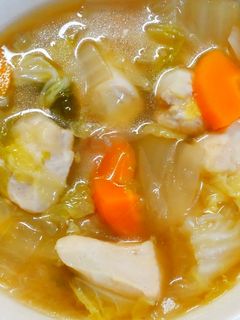 簡単ランチにも白菜と鶏むね肉の中華スープ-レシピのメイン写真