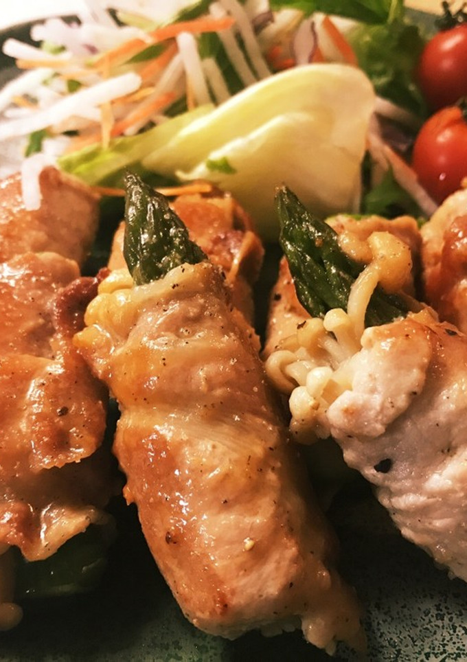 簡単☆豚肉のアスパラ、えのき巻き-レシピのメイン写真