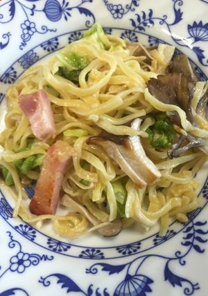 生パスタ☆ベーコンとキノコで食物繊維を♡-レシピのメイン写真