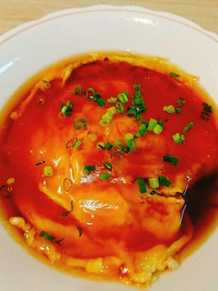 市販のラーメンで かに玉あんかけラーメン-レシピのメイン写真