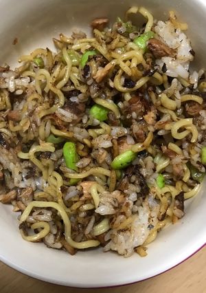 鯖缶えのきそばめしバター醤油-レシピのメイン写真