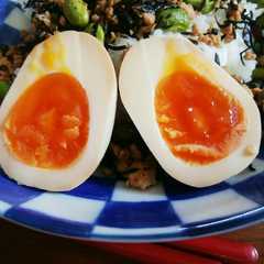 A picture of レモン醤油でさっぱり。半熟煮卵。.