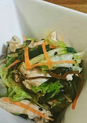 簡単鶏ささみとレタスのサラダ 健康レシピ-レシピのメイン写真