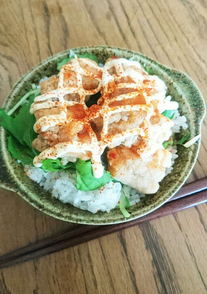 唐揚げアレンジ 簡単 カラマヨ丼-レシピのメイン写真